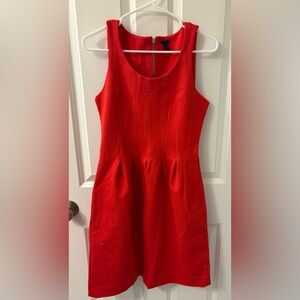J CREW - Red knee length dress